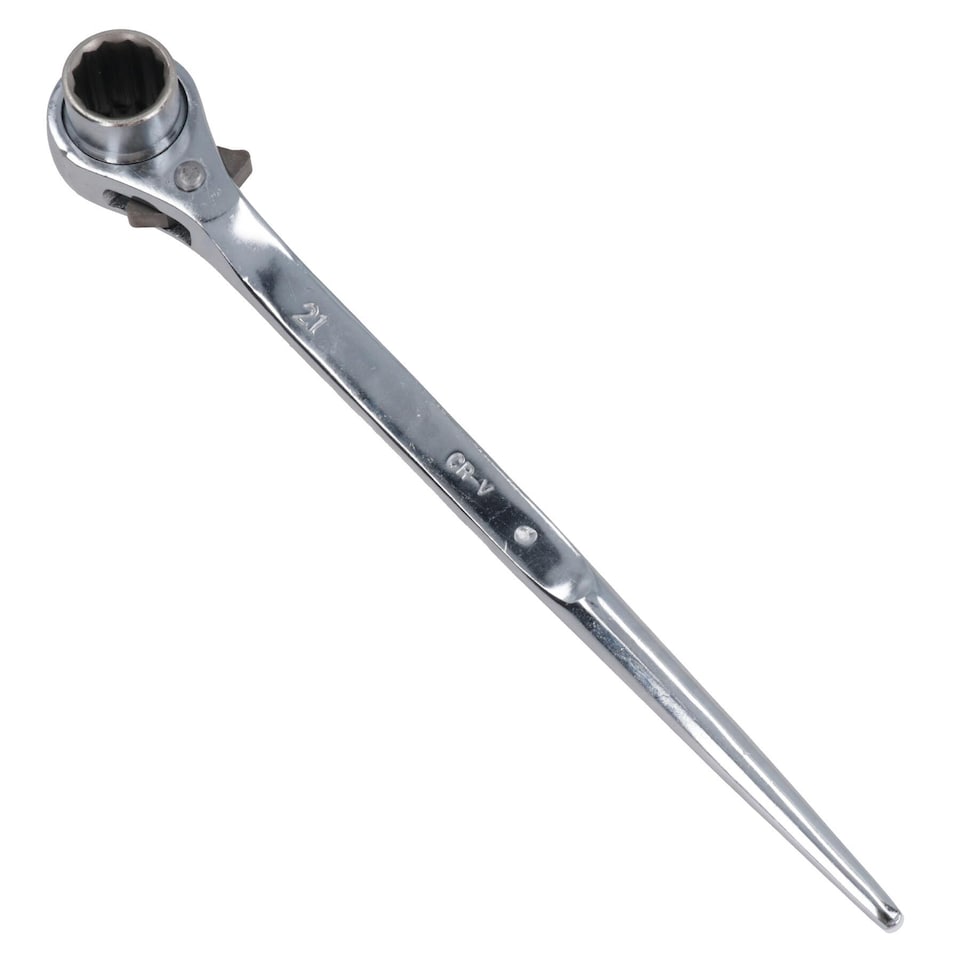image 1 of Scaffold Spanner Ratchet Podger 2 Way Bi-Hex Ratchet 19mm 21mm Scaffolders