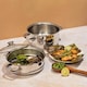 image 4 of Stainless Steel 2-Tier 20cm Casserole & Steamer Set
