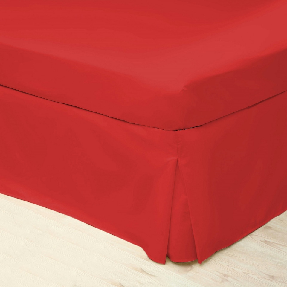 Belledorm Easycare Percale Platform Valance - Red - Superking