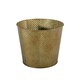 image 1 of Gold Antique Wash Zinc Planter - (H16 x W19cm) Gold