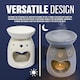 image 5 of Set Of 2 Wax Melt Burner Ceramic Essential Oil Burners Decor Pattern Scented Diffuser Warmer