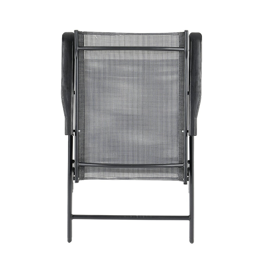image 1 of Living and Home Set of 4 Metallic-Frame and Fabric Foldable Chairs