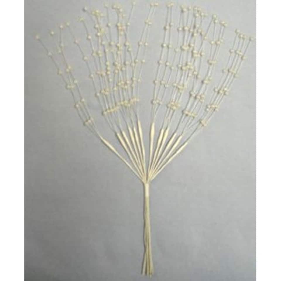 Pearl Spray with Clear Beads