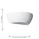image 6 of Mazzaro - White E14 Plaster Wall Light | White | 1