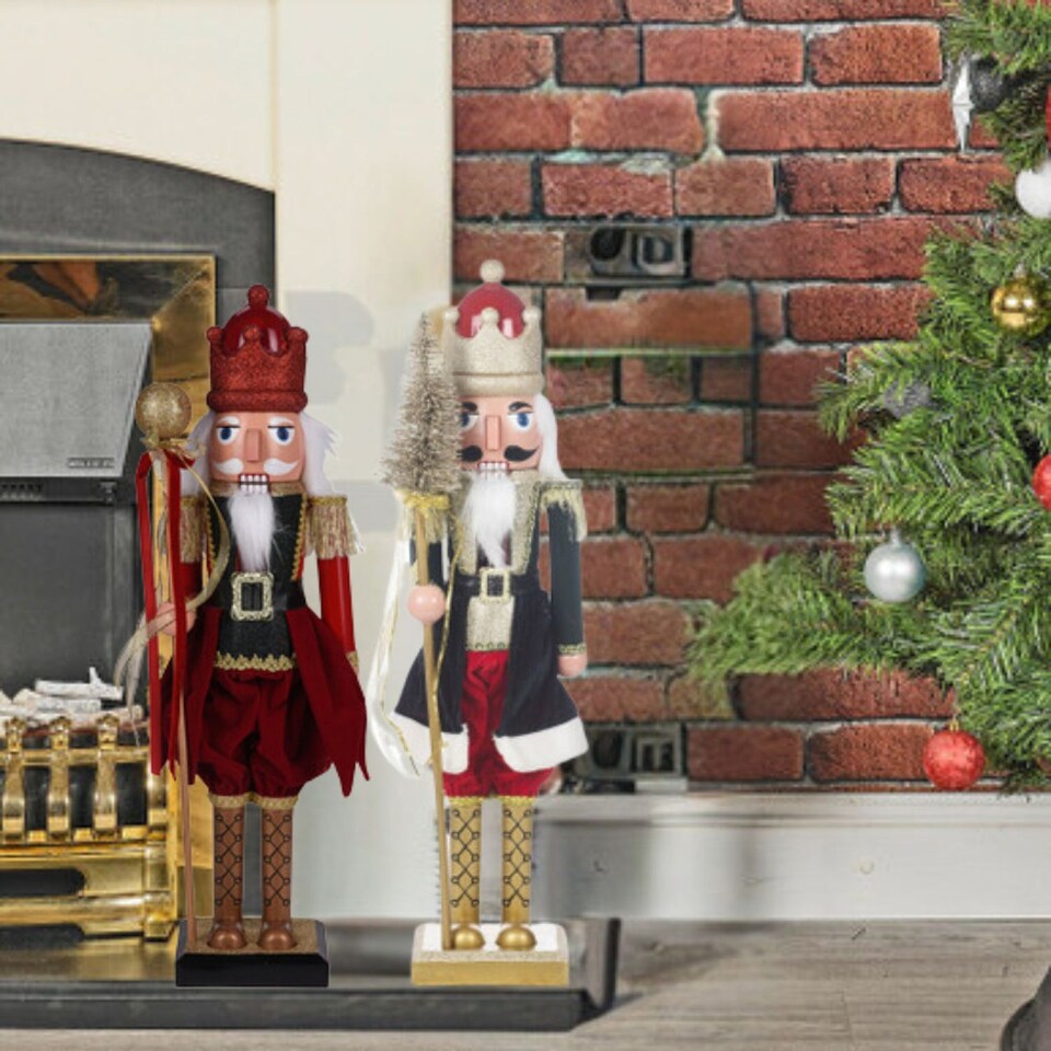 image 1 of 60cm Wood Look Christmas Nutcracker Soldier