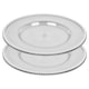 image 1 of Clear Fluted Charger Plates Silver Gold Wedding Tableware Underplates | Silver | Silver | Set of 12