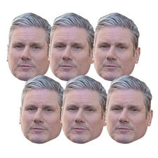 Keir Starmer Cardboard Face Masks - Pack of 6