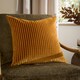 image 1 of Paoletti Savoy Stripe Velvet Cushion | Gold | Gold