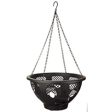 Marco Paul Black Plastic Hanging Basket 15" Black