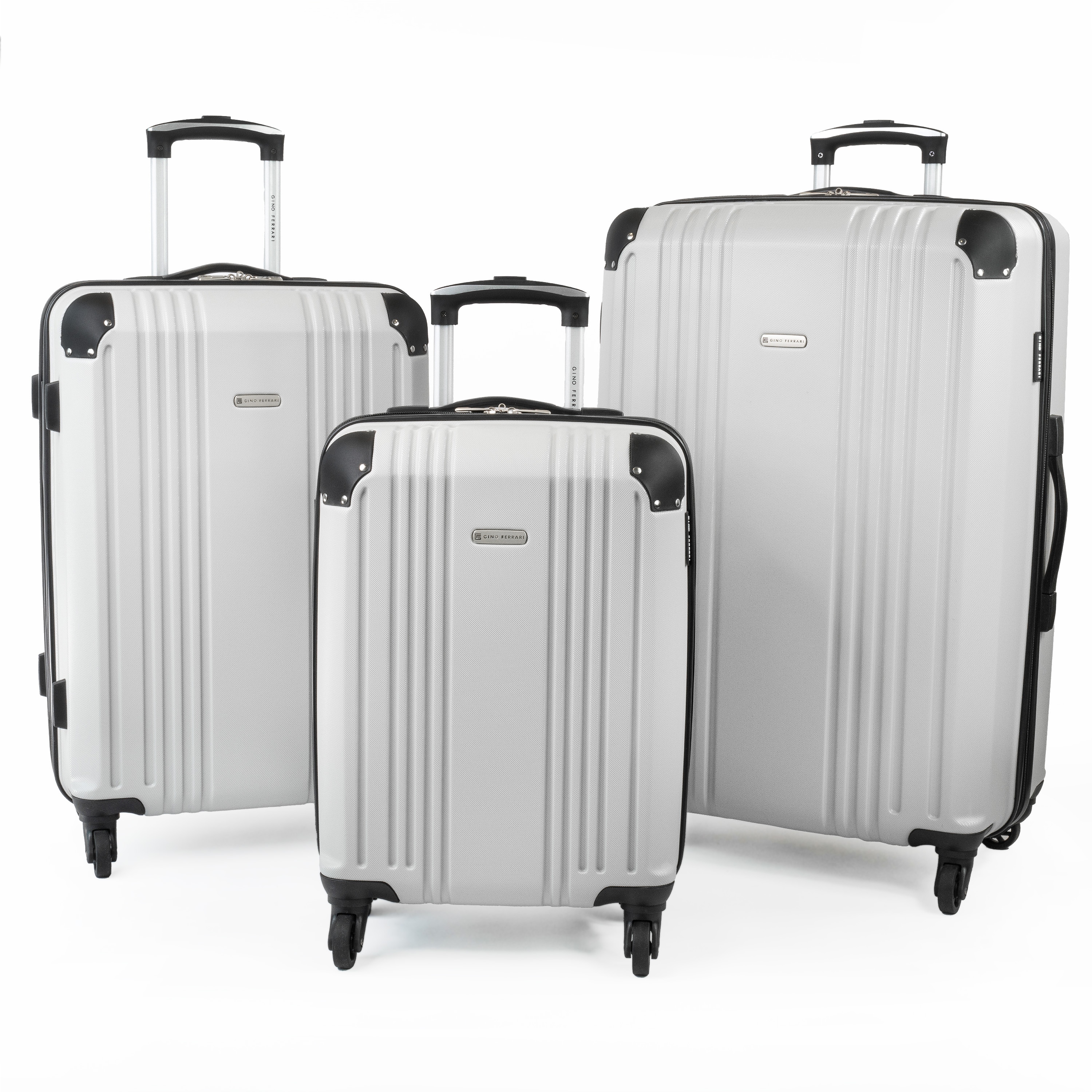 Gino Ferrari Volar 3-Piece Set Business Travel Luggage - Silver