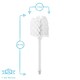 image 3 of Harbour Housewares Replacement Toilet Brush Head - White White