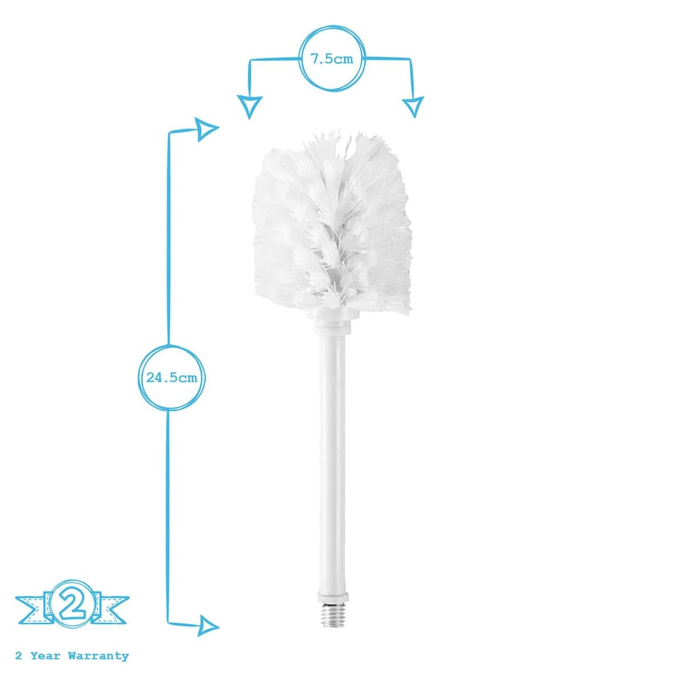 image 1 of Harbour Housewares Replacement Toilet Brush Head - White White