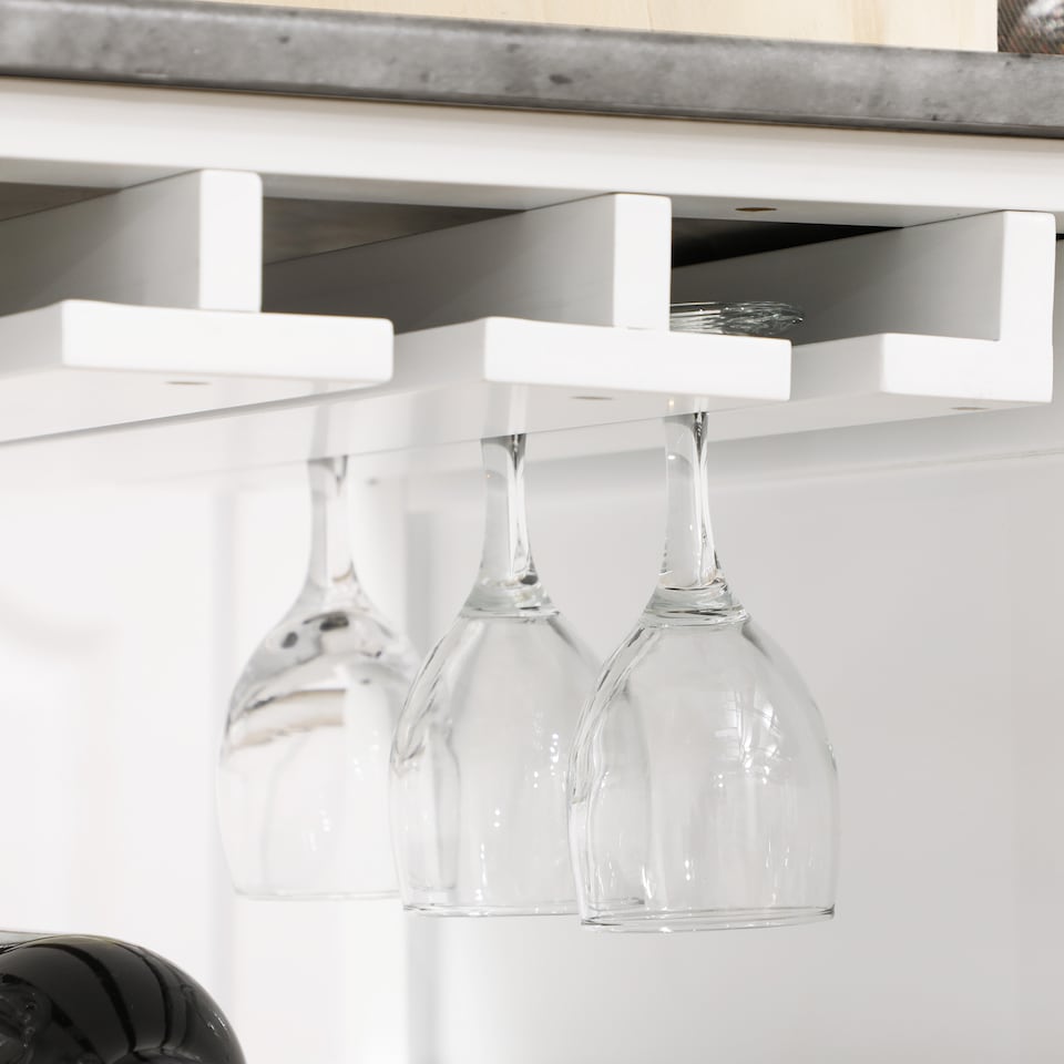 image 1 of HOMCOM Compact Kitchen Trolley Utility Cart on Wheels with Wine Rack, Drawer, Open Shelf and Storage Cabinet for Dining Room, White