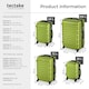 image 6 of Suitcase Set of 4 ABS Hard Shell Luggage Travel Trolley 4 Wheel Lightweight Telescopic Handle | Green | green | 1