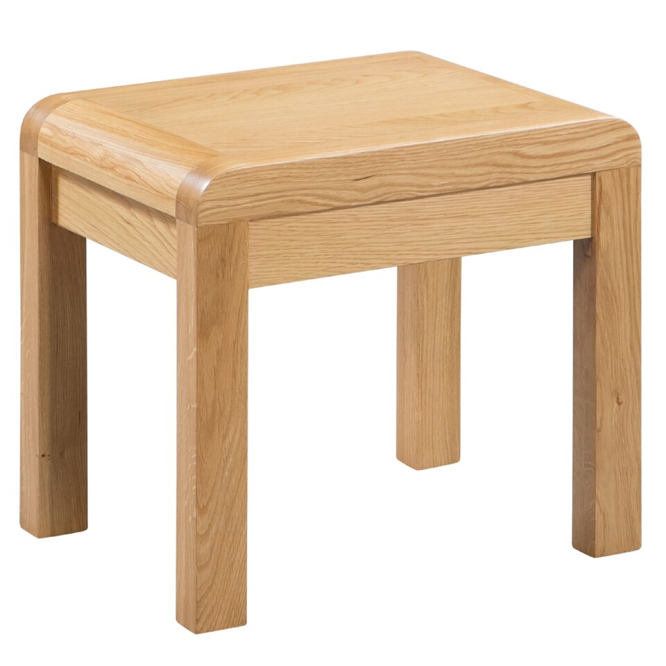 image 1 of Curve 2 Drawer Dressing Table with Stool Set - Oak