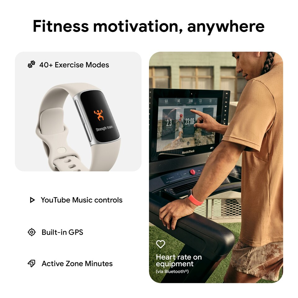 image 1 of Fitbit Charge 6 - Porcelain / Silver
