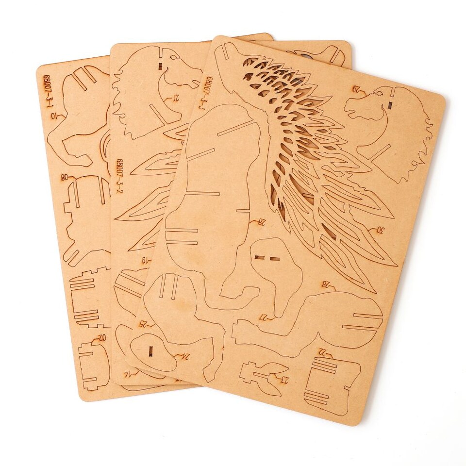 image 1 of 3D Wooden Model Kit Unicorn - Craft Gifts for 8 yrs +