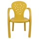 image 2 of Coloured Plastic Kids Chairs Stackable Nursery Indoor Outdoor Party Garden Play | Yellow | 4 Pcs Yellow | 4