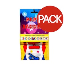 Happy Birthday Banner (Pack of 3) - Multicoloured - One Size