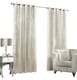 image 2 of Crushed Velvet Eyelet Curtains - Cream - 229 cm x 229 cm | Cream