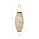image 7 of ValueLights Solar Powered Outdoor Natural Bamboo Floor Lamp with Drum Shade | Cream