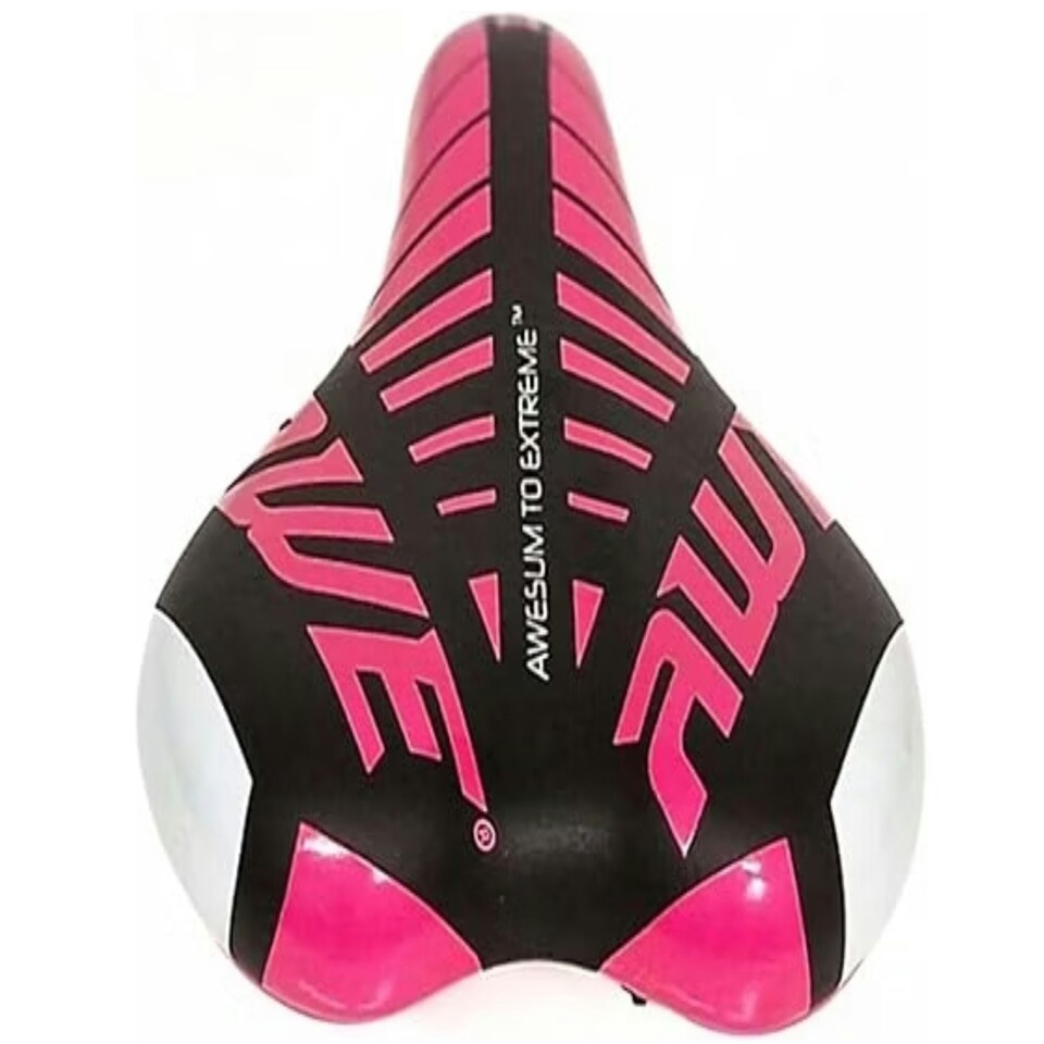 image 1 of AWE Unisex Kids/Childs Pink Waterproof Bike Seat/Saddle With Steel Rails And Bracket