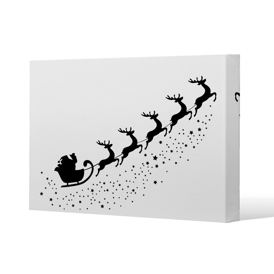Santa claus flying (canvas) 127 x 101 x 4 cm