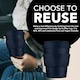 image 3 of Ecoffee Cup 8oz 240ml Reusable Eco-Friendly 100% Plant Based Coffee Cup with Silicone Lid & Sleeve - Melamine Free Travel Mug N/A | Dark Energy