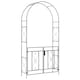 image 9 of Outsunny Metal Garden Arch with Double Gate, Garden Arbor Climbing Plants