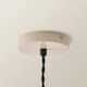image 6 of ValueLights Hampstead Natural Rolled Edge Taper Ceiling Light | Cream