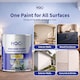 image 3 of HQC Satin Paint - Smooth, Durable Satin Finish For Walls & Ceilings - Satin Black - 10L