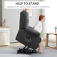 image 3 of HOMCOM Power Lift Recliner Chair, Lift Chair for Elderly with Massage | Grey | One Size
