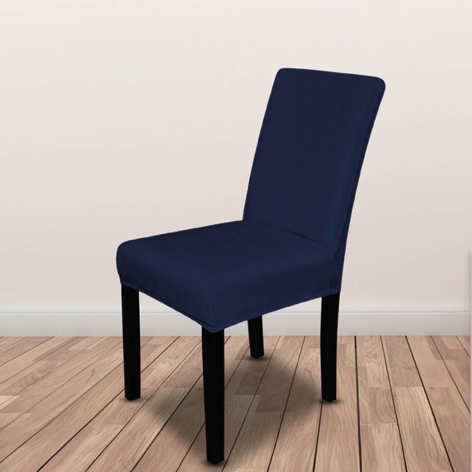 image 1 of Velvet Dining Chair Covers, Spandex High-Back Chair Slipcovers - 220GSM