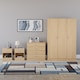 image 7 of Vida Designs Riano 4 Piece Bedroom Set (1 Drawer Bedside Chest, 4 Drawer Chest, 3 Door Wardrobe), Pine (6)