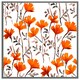 image 3 of Flowers in autumn colours (Picture Frame) Brown | S