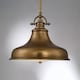 image 5 of Emery 1 Light Dome Ceiling Pendant Weathered brass, E27