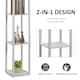 image 3 of HOMCOM Floor Lamp Reading Lamp with 3-Tier Storage Shelf for Home Office White