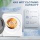 image 4 of HOMCOM 800W Compact Dryer Machine, 4kg Small Vented Tumble Dryer, White | White
