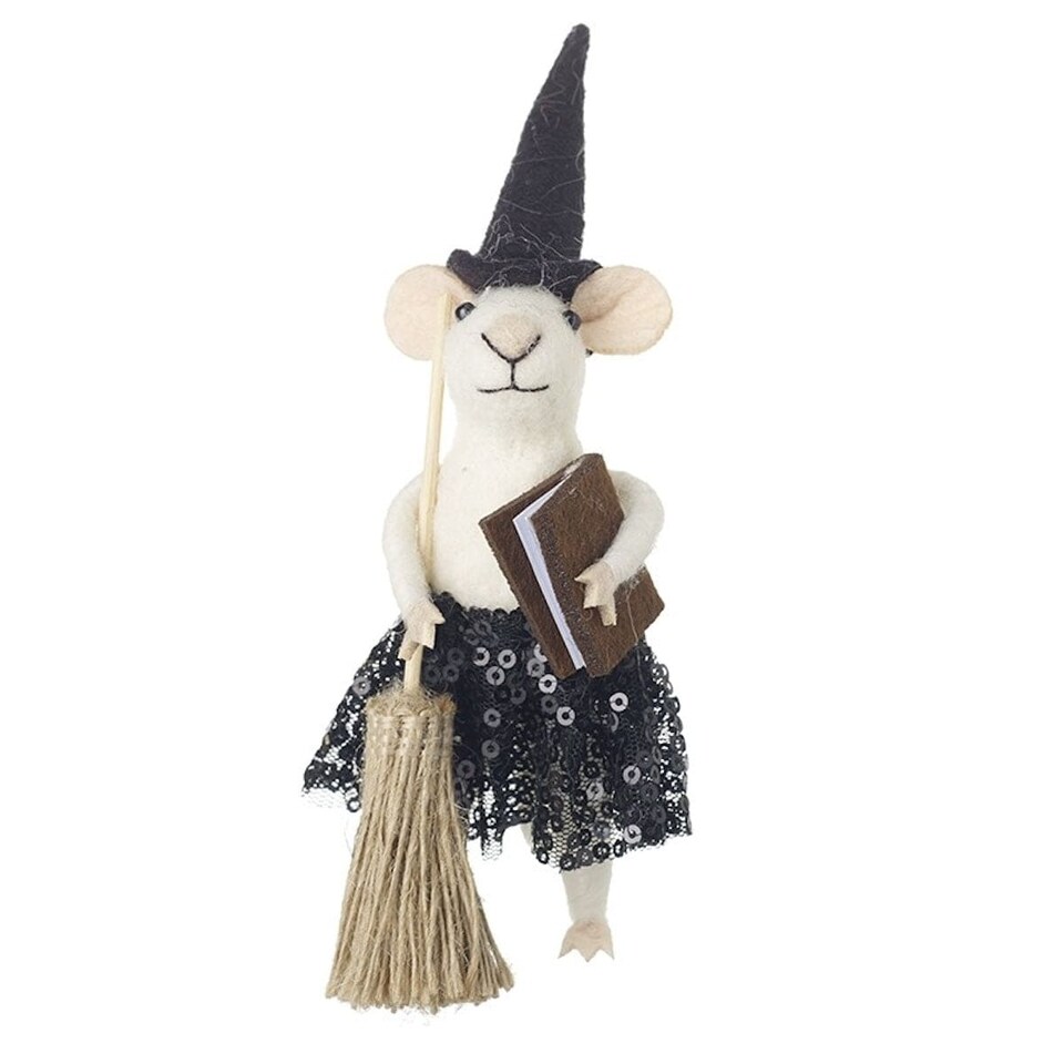 Heaven Sends Halloween Felt Witch Mouse Decoration