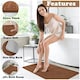 image 2 of VELVETIO Greek Bath Mat & Pedestal Mat Water Absorbent Non Slip Toilet Rugs Brown | Terracotta