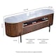 image 5 of Miel Mango Wood Tv Cabinet With Marble Top and Metal Legs Brown