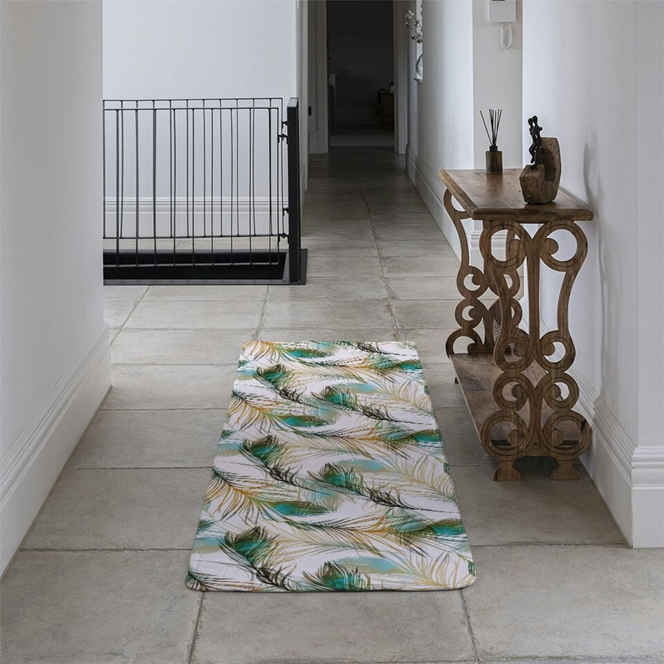 image 1 of Peacock Feathers (Runner Rug) Multi
