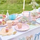 image 3 of Assorted Pastel Floral Tea Party Food Cake Picks & Cupcake Cups Kit - Pack of 12