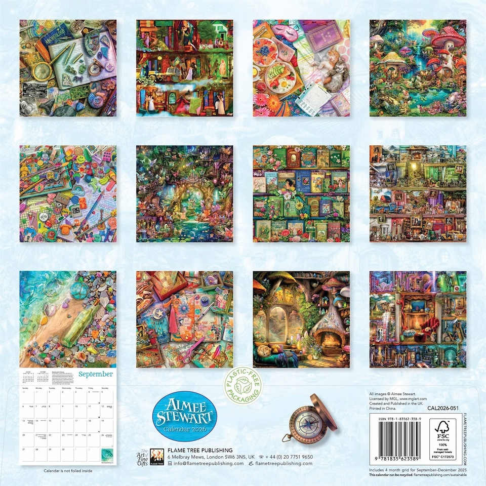 image 1 of Aimee Stewart Wall Calendar 2026 (Art Calendar)