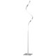 image 1 of HOMCOM Spiral Floor Lamp for Living Room with 3 Adjustable Brightness, Silver