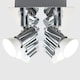 image 3 of ValueLights Large Rectangular Polished Chrome Plate 8 Way Adjustable Ceiling Spotlight - with 8 x 5W Cool White GU10 LED Bulbs Chrome