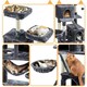 image 4 of Yaheetech 181.5 cm Multi-Level Cat Tree with Cozy Perches Dark Grey