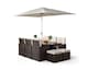 image 5 of Giardino 6 Seater Rattan Cube Dining Set | Brown | Brown