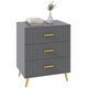 image 1 of HOMCOM Bedroom Chest of Drawers, 3-Drawer Dresser with Aluminium Legs