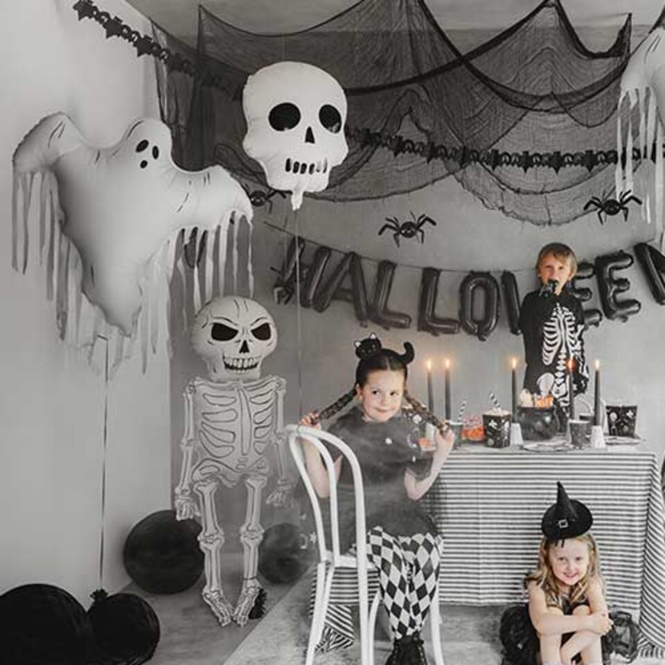 image 1 of Ghost with Tassels Halloween Giant Helium Foil Balloon 106cm / 42 in
